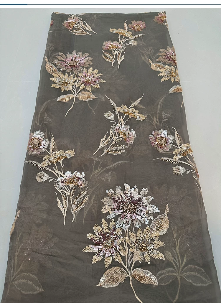 1yard soft mesh fabric Flower  - Embroidery Beads recension och pris