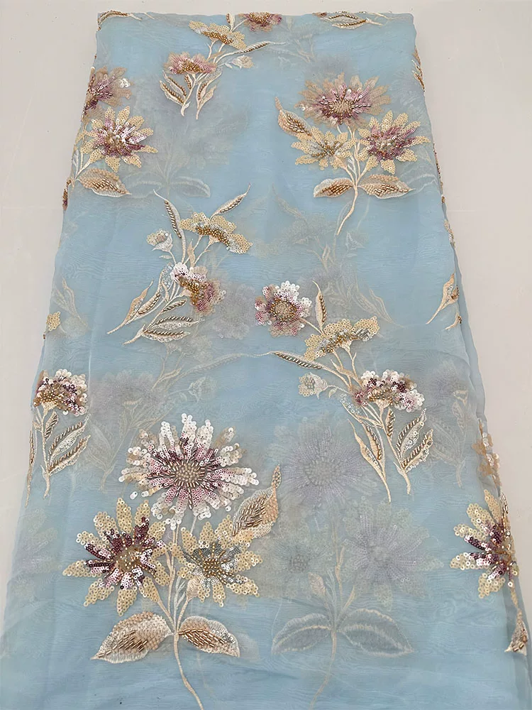 1yard soft mesh fabric Flower  - Embroidery Beads recension och pris