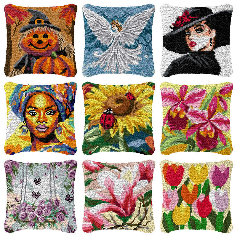 Flowers Cartoon Latch Hook Pil - Printed Embroidery Kit recension och pris