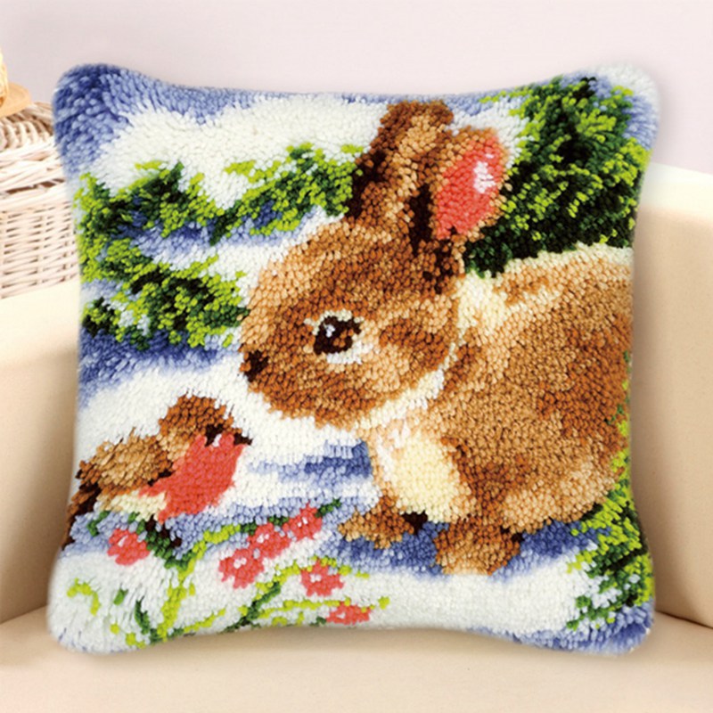 Rabbit Horse Latch Hook Kits S - Printed Embroidery Kit recension och pris