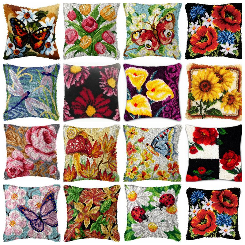 Flowers Plant Latch Hook Kit K - Printed Embroidery Kit recension och pris