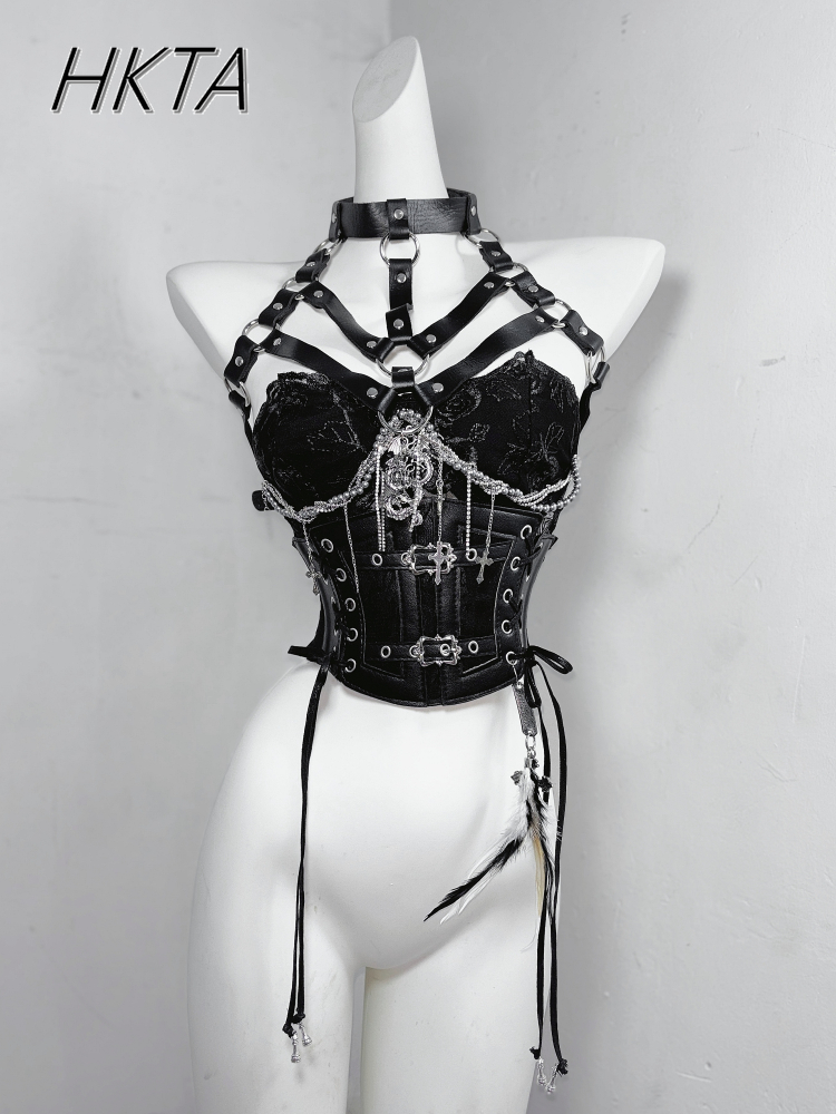 Dark Style Goth Metal Chain Wa - Embroidery Roses recension och pris