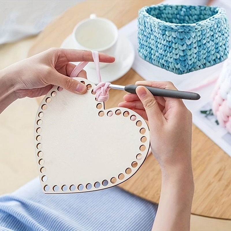 3pcs Heart-Shaped Crochet Bask - Embroidery Hooping recension och pris