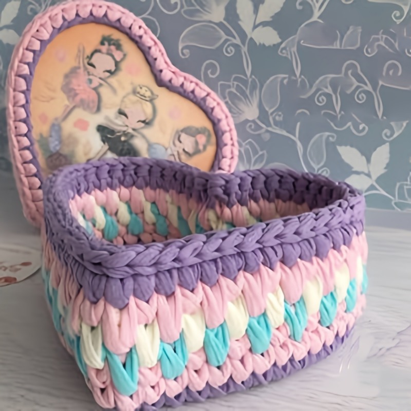3pcs Heart-Shaped Crochet Bask - Embroidery Hooping recension och pris