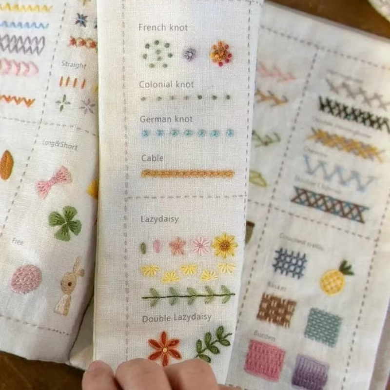Linen DIY Stitch Book Loose Le - Embroidery Guide Book recension och pris