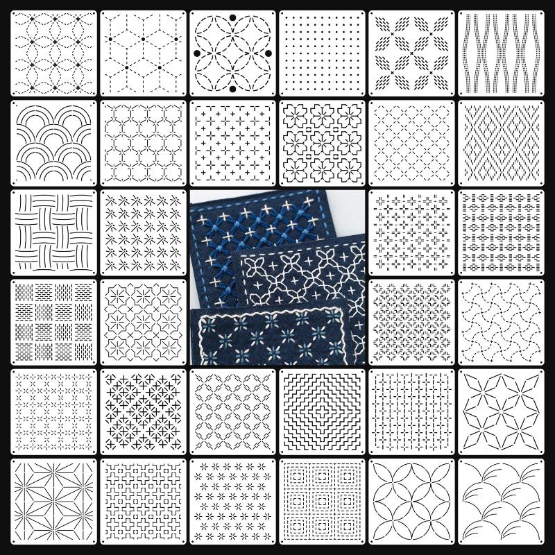 9/32Pcs Sashiko Embroidery Tem - Embroidery Gift recension och pris