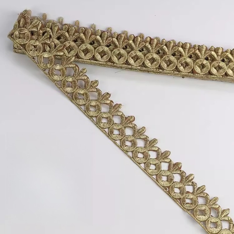 New Exquisite Light Gold Silve - Embroidery Gold recension och pris