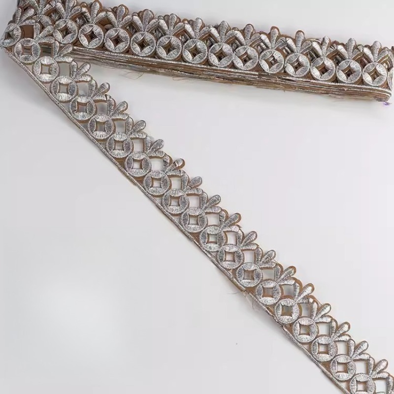 New Exquisite Light Gold Silve - Embroidery Gold recension och pris