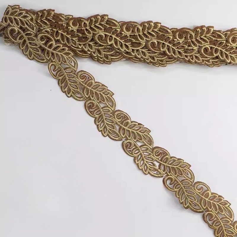 New Exquisite Light Gold Silve - Embroidery Gold recension och pris