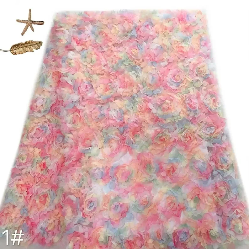 3d chiffon rose flower lace fa - Embroidery Roses recension och pris
