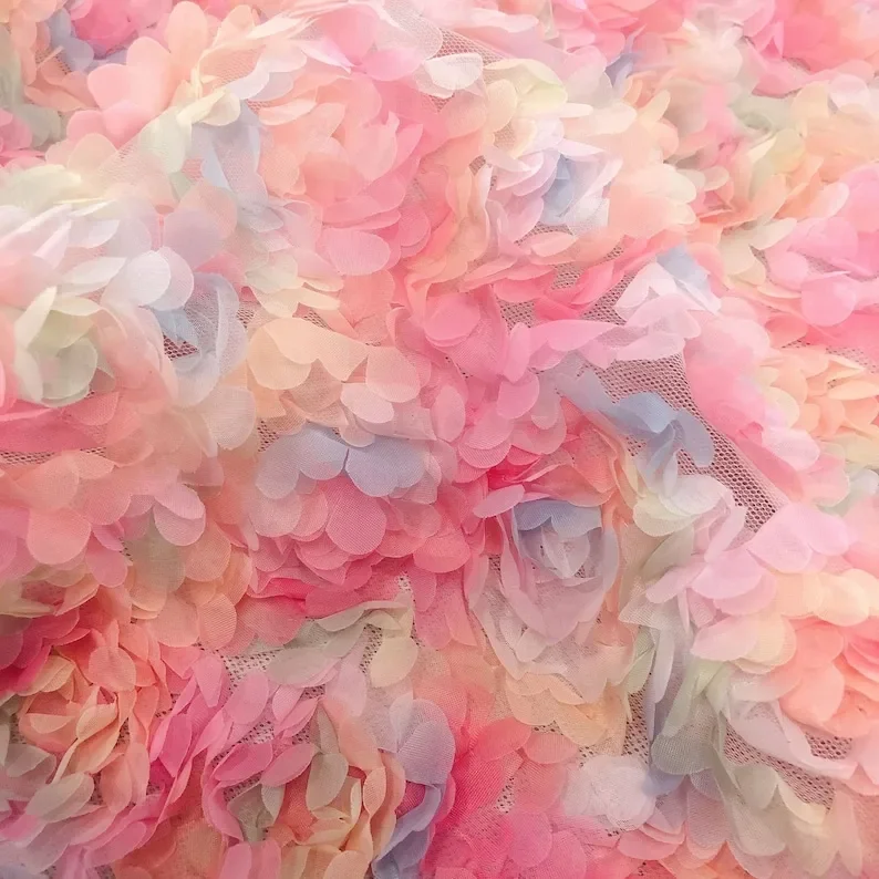 3d chiffon rose flower lace fa - Embroidery Roses recension och pris