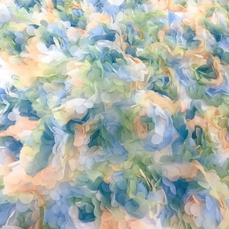 3d chiffon rose flower lace fa - Embroidery Roses recension och pris