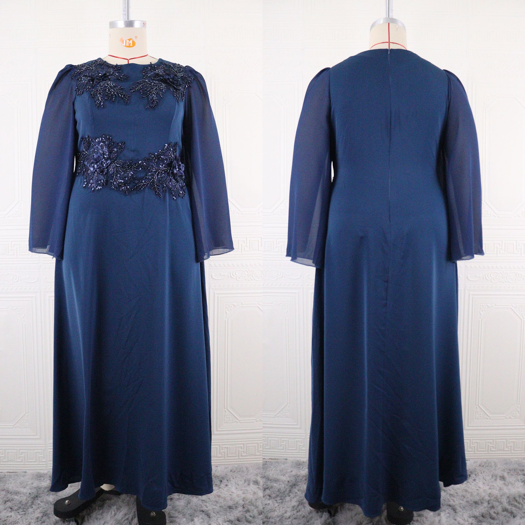 Elegant Crew Neck Beaded Embro - Embroidery Beads recension och pris