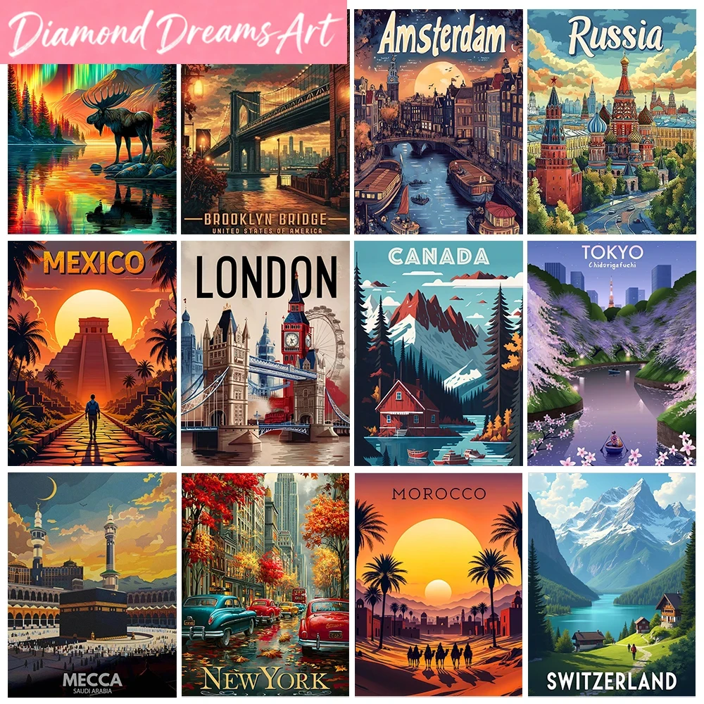 Frameless,World Famous Scenery - Embroidery York recension och pris