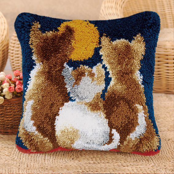Cat Series Latch Hook Kit Mats - Printed Embroidery Kit recension och pris