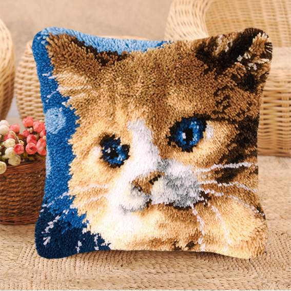 Cat Series Latch Hook Kit Mats - Printed Embroidery Kit recension och pris
