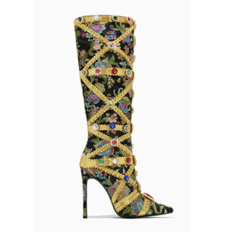 Multicolor Gemstone Gold Trim  - Embroidery Yes recension och pris