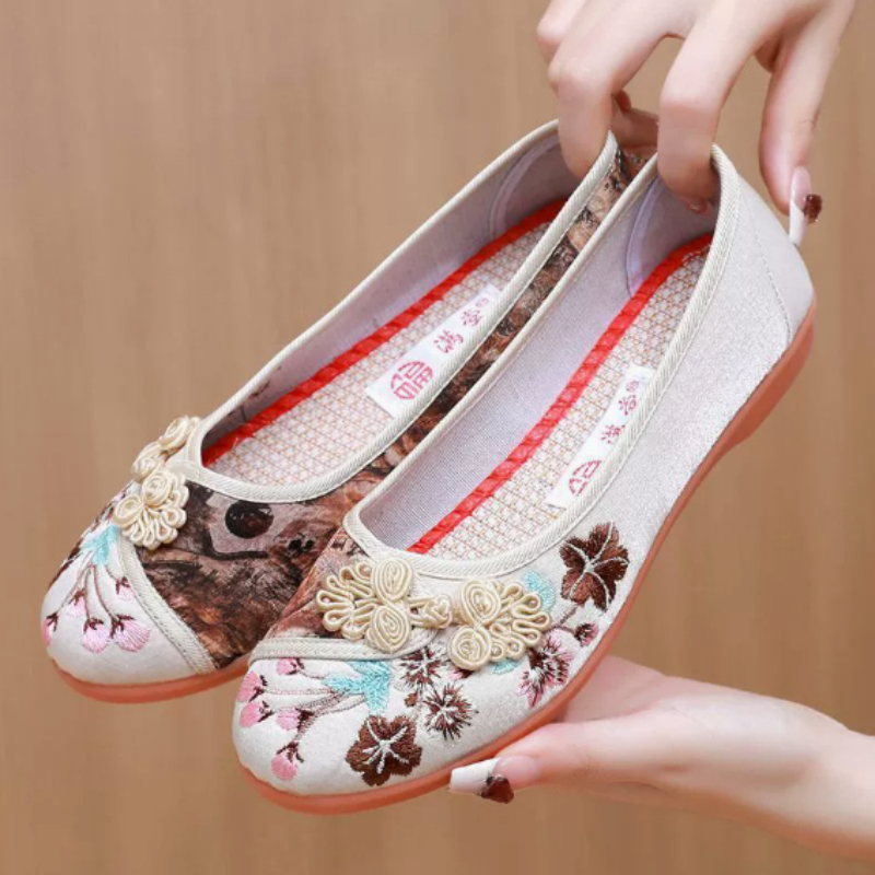 Retro Chinese Style Women Canv - Embroidery Style recension och pris