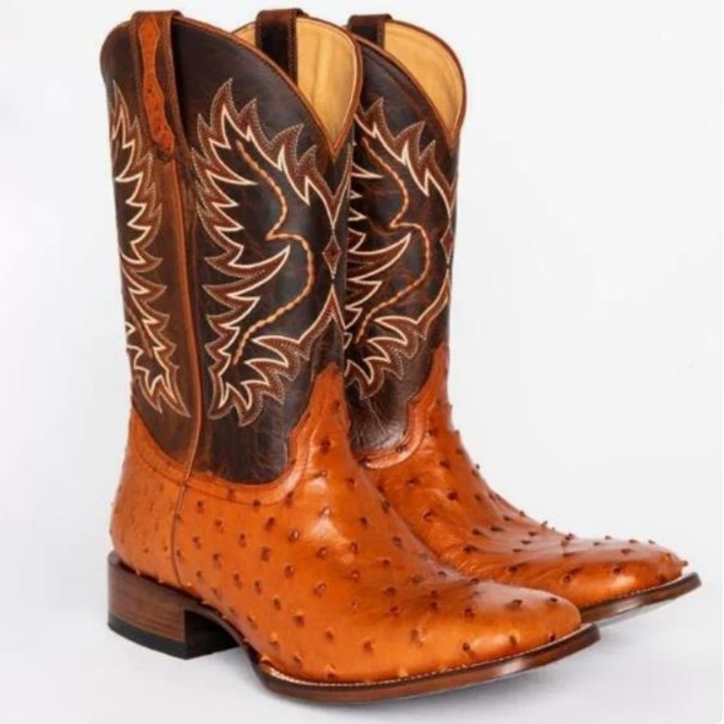 Men High Boots Embroidery Retr - Embroidery Fabric recension och pris