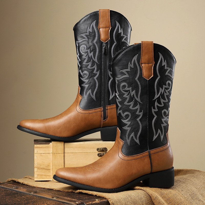 NEW Men High Boots Embroidery  - Embroidery Fabric recension och pris