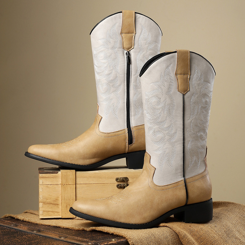 NEW Men High Boots Embroidery  - Embroidery Fabric recension och pris