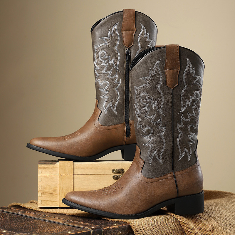 NEW Men High Boots Embroidery  - Embroidery Fabric recension och pris