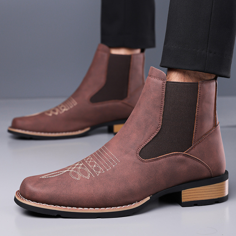 Luxury Men's Chelsea Boots Hig - Embroidery Yes recension och pris
