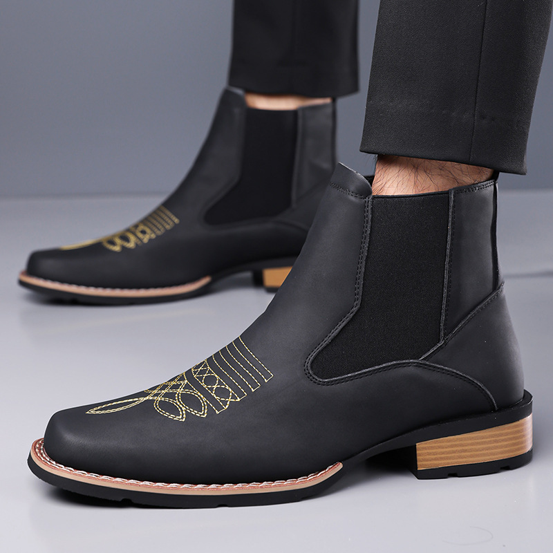 Luxury Men's Chelsea Boots Hig - Embroidery Yes recension och pris