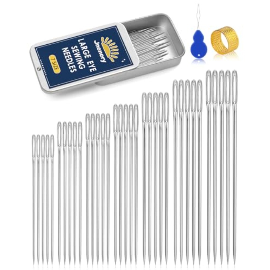 Large Eye Sewing Needles, 7 Si - Embroidery Needles recension och pris