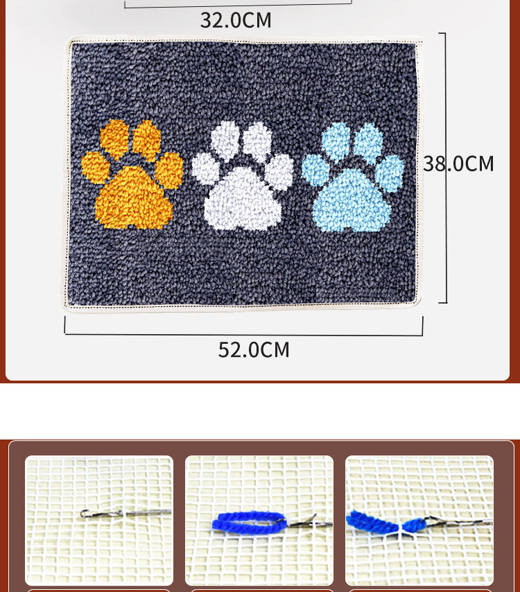 Embroidery Canvas Latch Hook K - Printed Embroidery Kit recension och pris